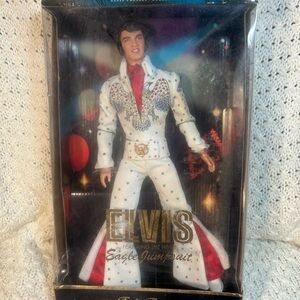 Mattel Elvis Doll in White and Red Outfit